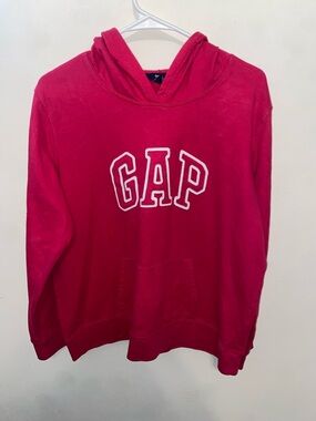 GAP Hot Pink Pullover Hoodie with White Logo